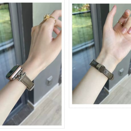 【N468】アップル ウォッチ シリーズ 10 バンド レザー apple watch バンド 細め 女性