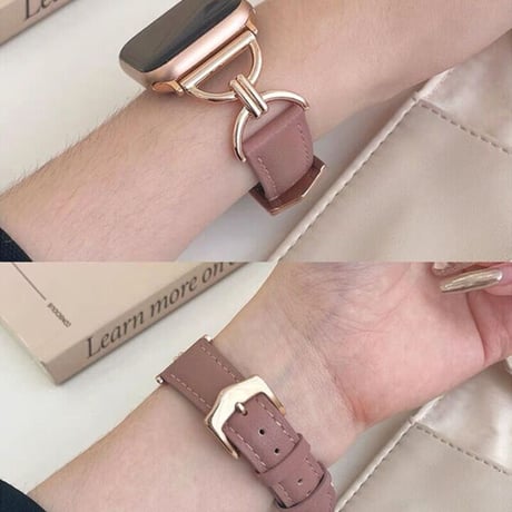 【N359】apple watchレザーバンド レディース アップル ウォッチ バンド ベージュ かわいい