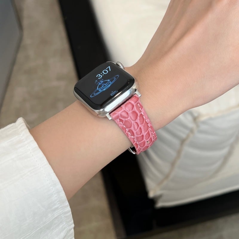 N638】apple watch series 10 バンド 革 クロコダイル アップル N638】apple watch series 10 バンド 革 クロコダイル アップル