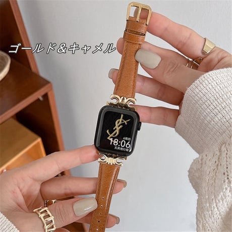 【N437】apple watch series 10 バンド 本革 アップル ウォッチ バンド かわいい 人気