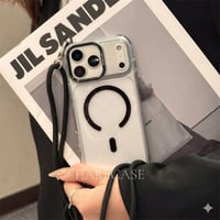 【N813】4way iphone ケース ショルダー magsafe 対応 ケース クリア ストラップホール 取り外し