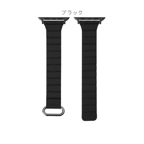 【N324】apple watch バンド マグネット 磁石 革 アップル ウォッチ バンド くすみ カラー 人気