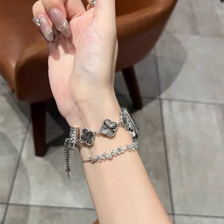 【N698】四葉のクローバー アップル ウォッチ バンド 可愛い apple watch アクセサリー