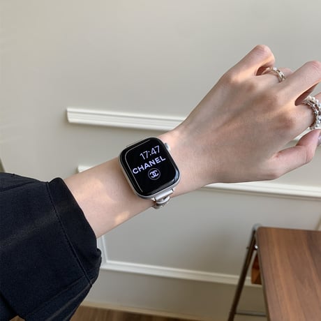 【N731】アップル ウォッチ バンド ブレスレット パール apple watch バンド かわいい