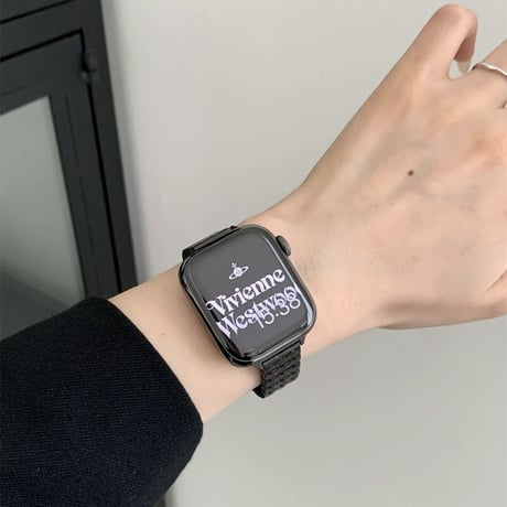 【N373】千鳥柄 アップル ウォッチ series 10 ステンレス バンド apple watch バンド 女性/メンズ