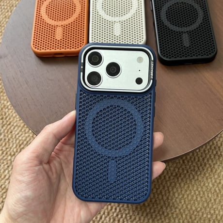 【N719】スマホ 放熱 ケース iphone17pro/16 ケース 隠しスタンド付き マグセーフケース