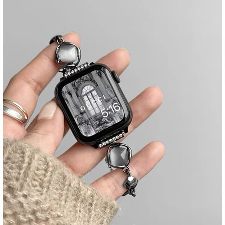 【N726】アップル ウォッチ バンド 人気 女性 apple watch バンド ビーズ チェーン