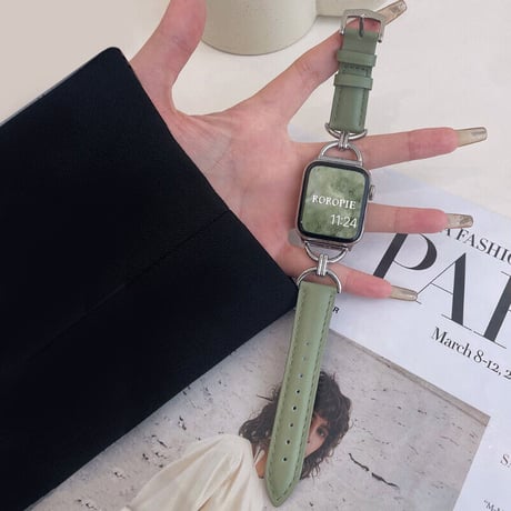 【N359】apple watchレザーバンド レディース アップル ウォッチ バンド ベージュ かわいい