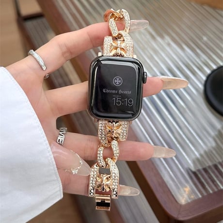 【N579】apple watch バンド キラキラ アップル ウォッチ チェーン バンド「男女兼用」