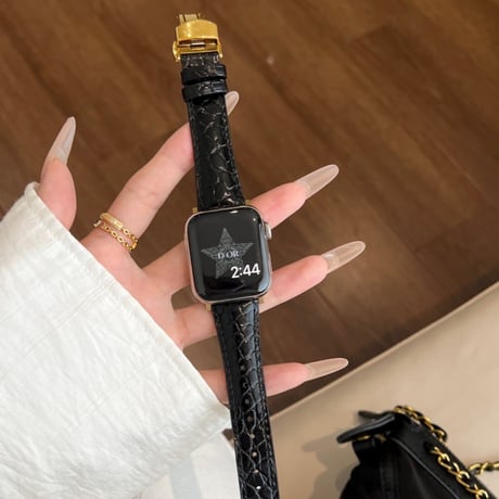 【N638】apple watch series 10/11 バンド 革 クロコダイル アップル ウォッチ バンド 女性 人気