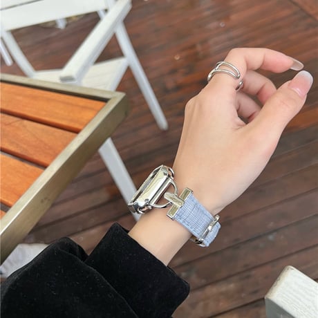 【N266】「apple watchカバー付き」パステルカラー apple watch レザー バンド アップル ウォッチ バンド 女性 set