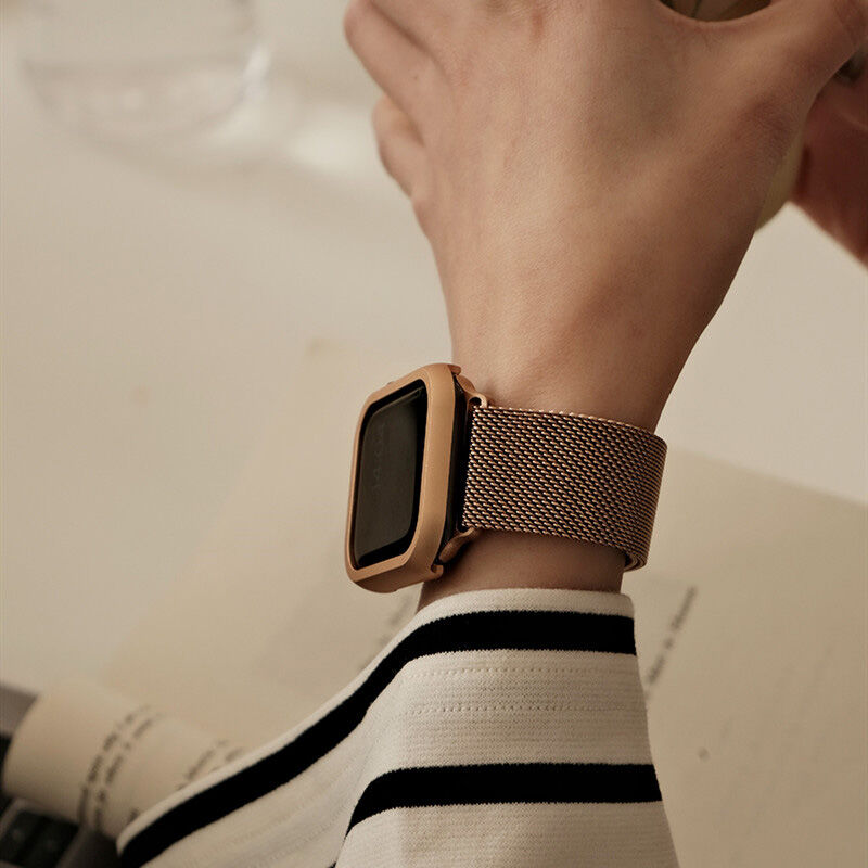 N416】「保護ケース付き」アップル ウォッチ バンド ミラネーゼ apple