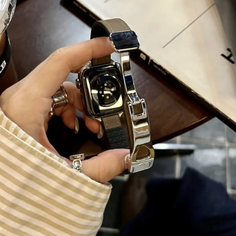 【N487】apple watch series 10 バンド マグネット アップル ウォッチ バンド レザー 女性 人気
