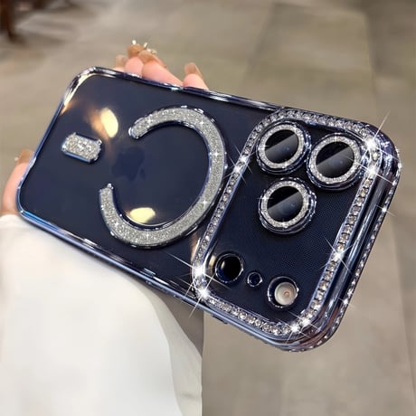 【N736】iphone17/17pro ケース クリア キラキラ iPhone ケース マグセーフ カメラ保護