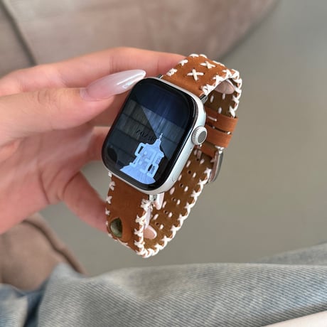 【N730】apple watch バンド おしゃれ 革 かっこいい アップル ウォッチ バンド ステッチ