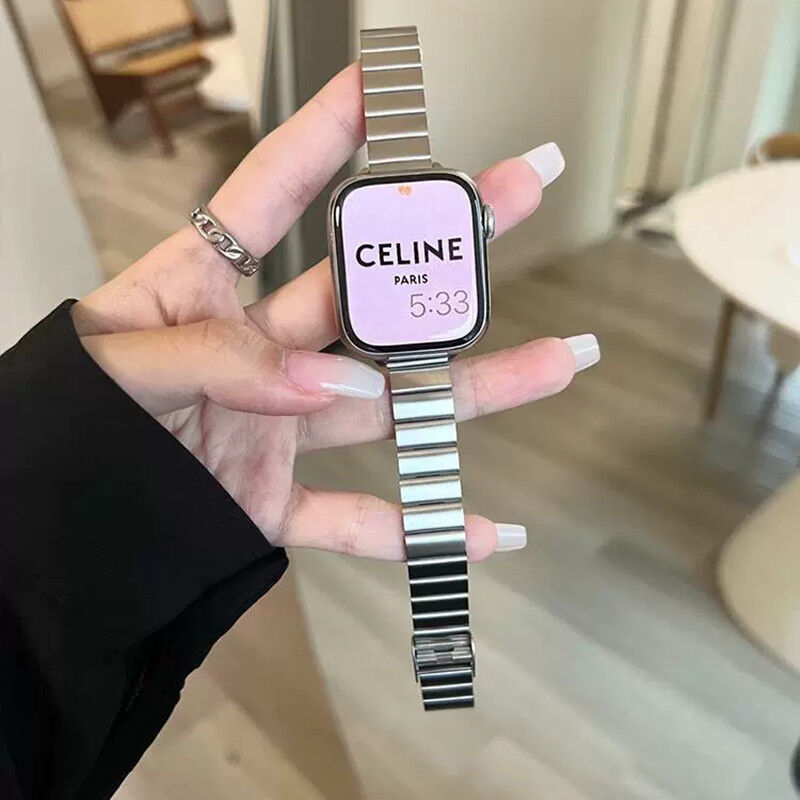N295】「バンパーケース付き」apple watch バンド シルバー