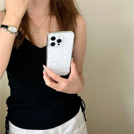 【N724】iphen17/16 ケース クリア 黄ばみにくい iphone 韓国 ケース しわ
