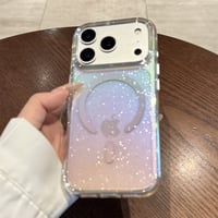 【N774】iphone17/17pro ケース オーロラ キラキラ magsafe 対応 ケース