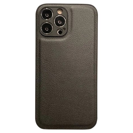 【N140】iPhone16/15/14レザーケース 無地 黒白 高級 iPhone12pro/XSケース シンプル