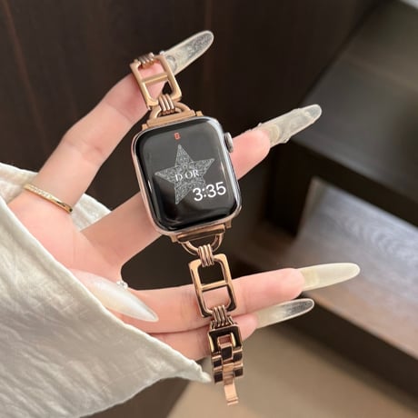 【N684】アップル ウォッチ バンド チェーン apple watch バンド おしゃれ 女性