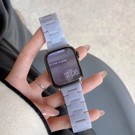 【N200】大理石模様の樹脂製Apple Watchバンド 交換 アップルウォッチ バンドse/7 44mm 40mm 45mm 38mm
