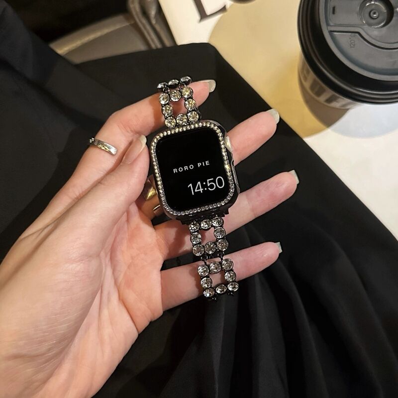 N411】「バンド+ケース2点set」apple watch バンド キラキラ