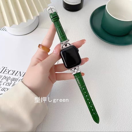 【N103】apple watch 本革バンド 高級 アップルウォッチ バンド かわいい シルバー金具