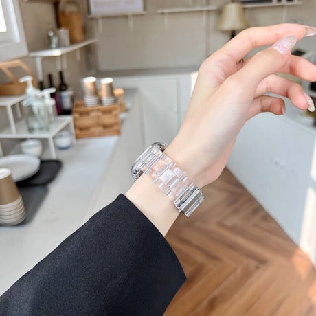 【N189】applewatchクリアバンド おすすめ アップルウォッチバンドとカバーのSET