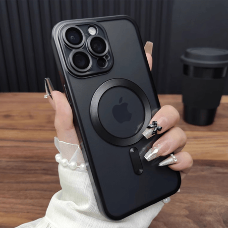 【N288】MagSafe充電対応 マット iphone16/16proブラック/ブルー/パープルに合うケース シンプル tpuスマホケース クリア