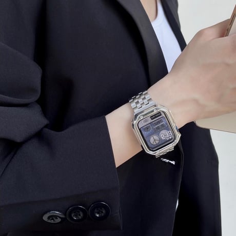 【N174】「apple watchケース付き」アップルウォッチ 男性 人気 バンド apple watchバンドステンレス かっこいい