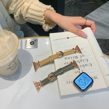 【N135】アップル ウォッチ バンド 革 エレガント apple watch バンド 女性 細め