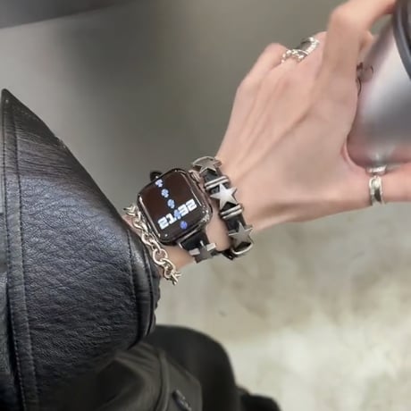 【N303】二 重 アップルウォッチ series10/9/8/Ultra 2/se対応バンド  Apple Watch バンド かっこいい