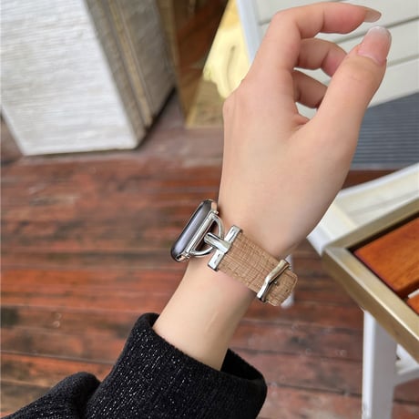 【N266】「apple watchカバー付き」パステルカラー apple watch レザー バンド アップル ウォッチ バンド 女性 set