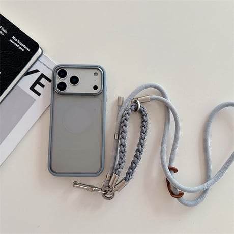 【N757】iphone17/17pro ケース ショルダー ストラップ付き iphoneケース 人気 斜めがけ