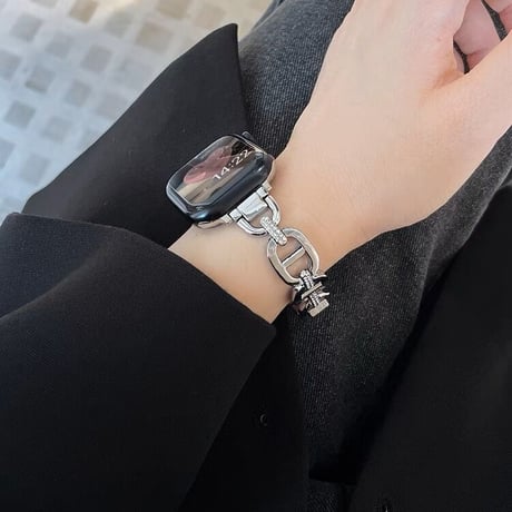 【N361】アップル ウォッチ series 10 バンド チェーン ブレスレット apple watch バンド 女性 ラインストーン