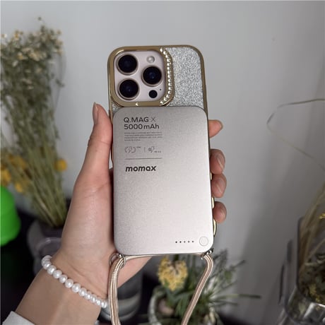 【N689】iphone ケース ショルダー 可愛い iphone ケース マグセーフ キラキラ