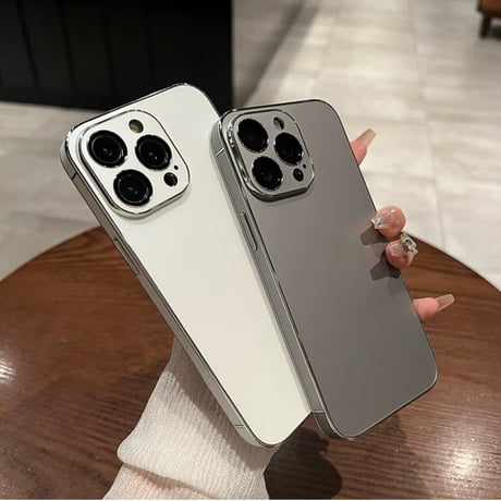 【N400】iphone17/17pro ケース シンプル おしゃれ iphone 16proケース メタリック カメラ保護