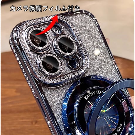 【N493】 iphone16/16pro ケース magsafe/スタンド iphone ケース クリア 衝撃に強い【カメラ保護フィルム一体型】