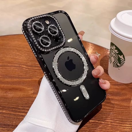 【N736】iphone17/17pro ケース クリア キラキラ iPhone ケース マグセーフ カメラ保護