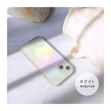 【N096】オーロラクリアiPhone16E/16pro/15ケース ハードソフト グラデーション おしゃれ