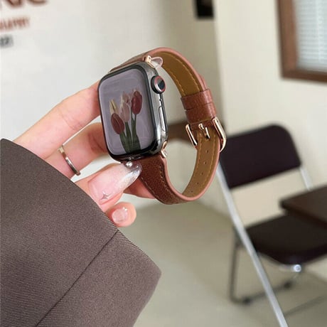 【N369】アップル ウォッチ レザー バンド 白 apple watch バンド 女性 本革 高級感