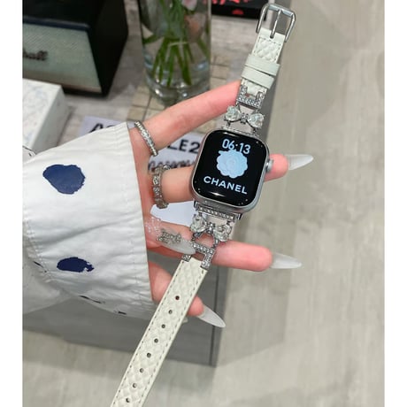 【N628】アップル ウォッチ Series11/SE3対応 バンド 女性 人気 apple watch バンド 革 リボン
