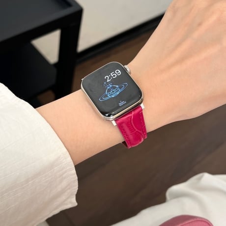 【N638】apple watch series 10/11 バンド 革 クロコダイル アップル ウォッチ バンド 女性 人気