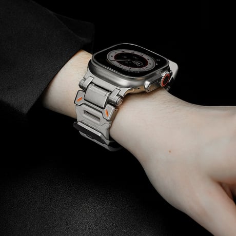 【N511】【ステンレス+シリコン】apple watch バンド メンズ 高級 アップル ウォッチ バンド アウトドア