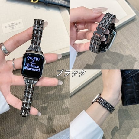 【N830】apple watch バンド キラキラ アップルウォッチ 10/11 42mm バンド 女性 おしゃれ