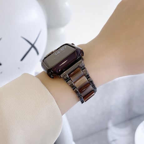 【N466】樹脂 × ステンレスアップルウォッチバンド applewatch バンド かわいい