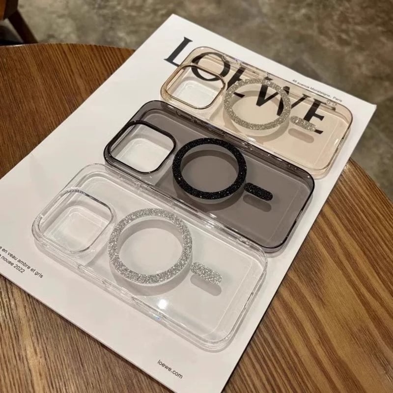 N693】magsafe 対応 クリア ケース iphone17/air ケース キラキラ