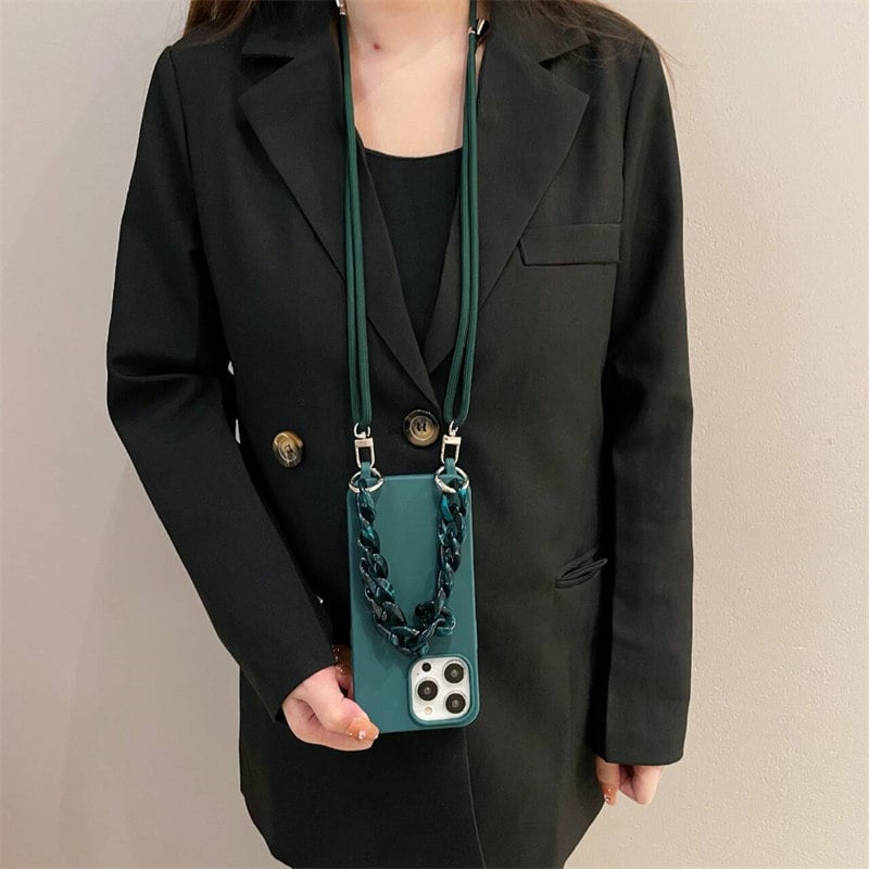 N041】iPhone16pro/15 proケース 韓国風 おしゃれ 斜め掛け ショルダー