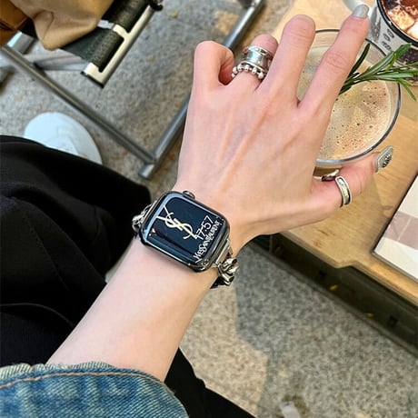 【N431】アップル ウォッチ series 10 バンド 革 おしゃれ apple watch バンド チェーン 蒸れない