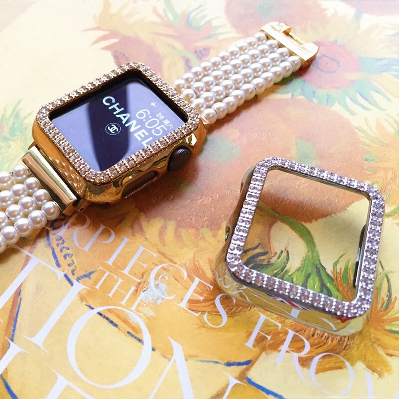 ブラック グレー applewatchバンド ステンレス カバー キラキラ ラバー 